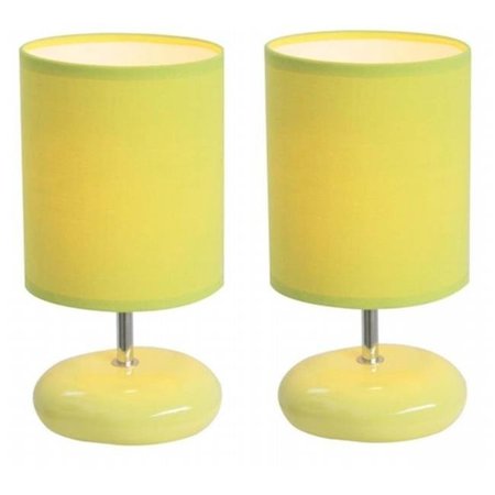 LETTHEREBELIGHT All the Rages  Stonies Green Small Stone Look Lamp - 2 Pack LE34994